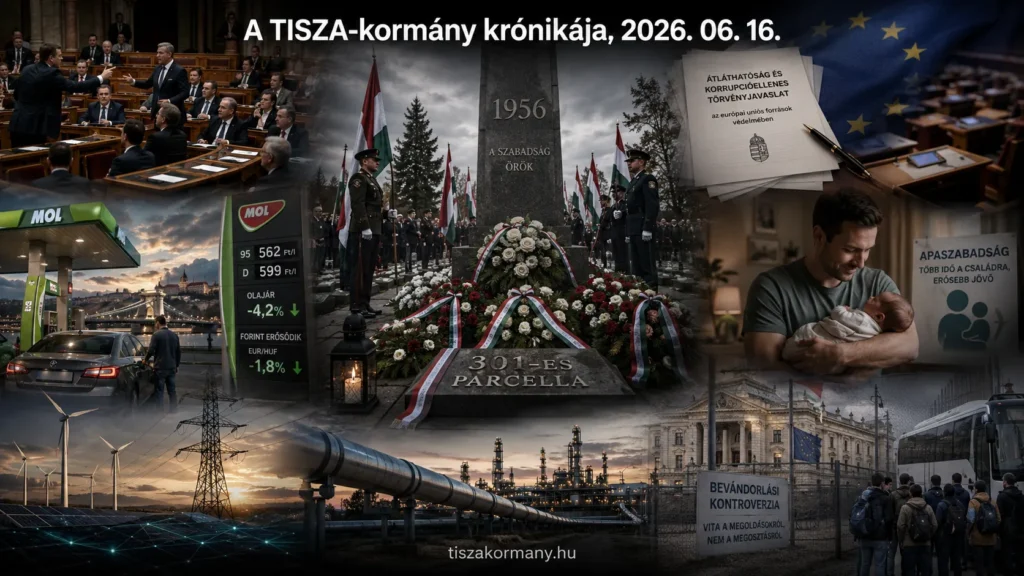 2026. június 16. kedd. A TISZA-kormányhoz kapcsolódó események
