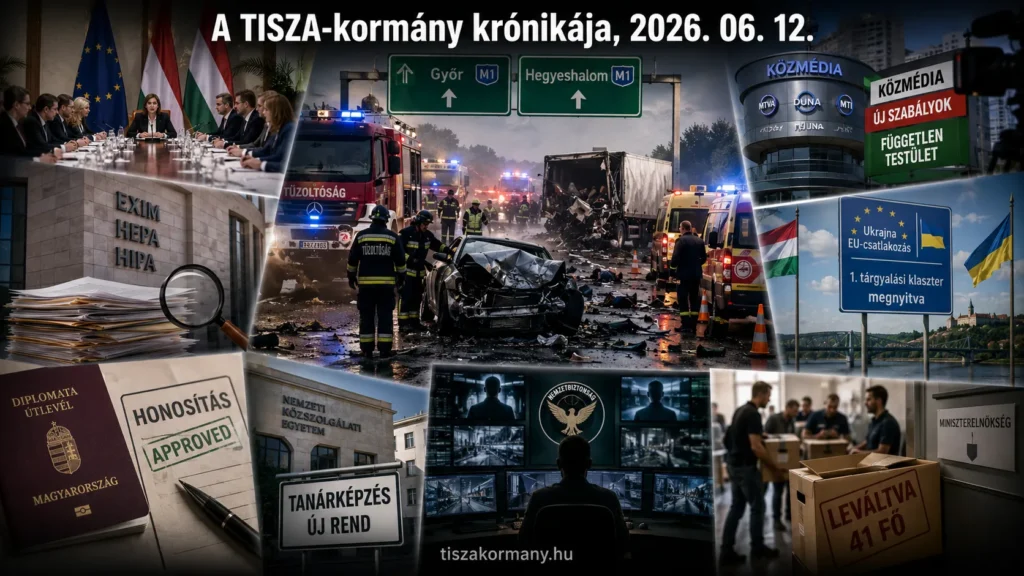 2026. június 12., péntek. A TISZA-kormányhoz kapcsolódó események