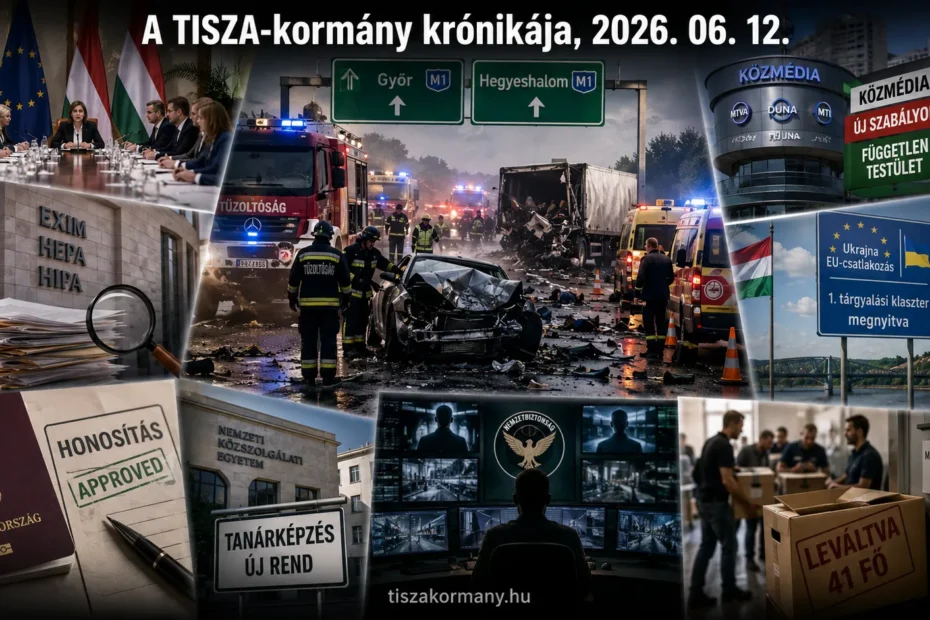 2026. június 12., péntek. A TISZA-kormányhoz kapcsolódó események