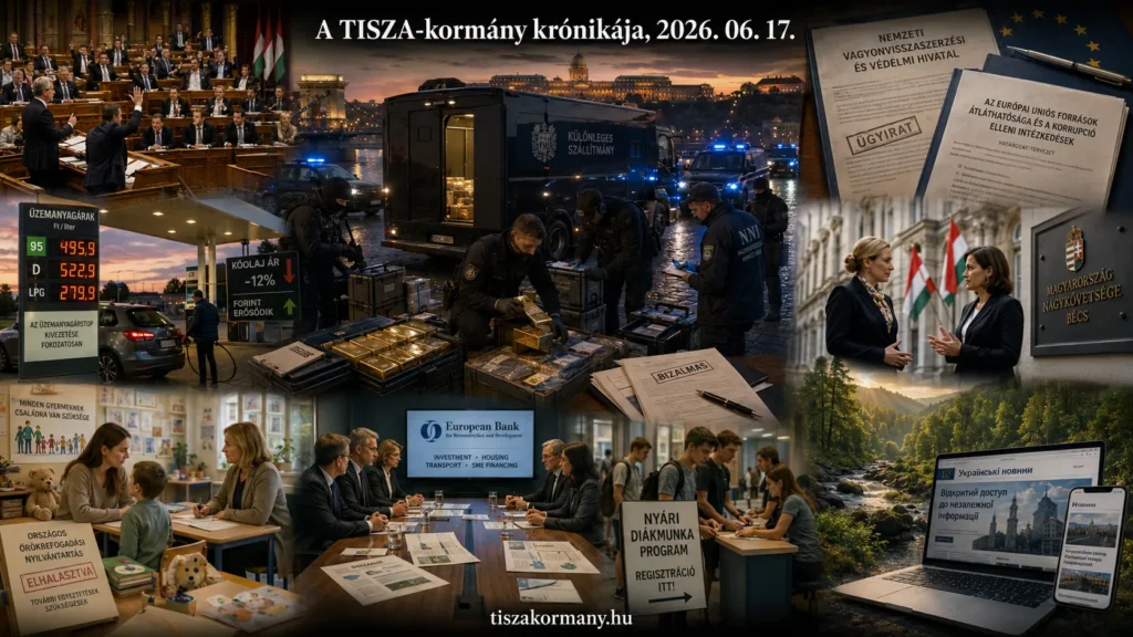2026. június 17. szerda. A TISZA-kormányhoz kapcsolódó események