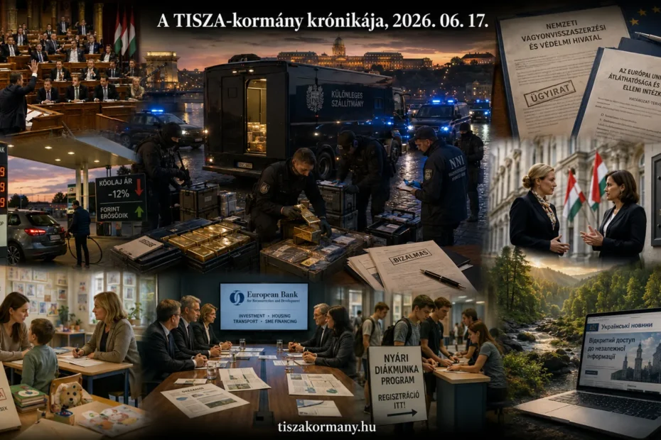 2026. június 17. szerda. A TISZA-kormányhoz kapcsolódó események