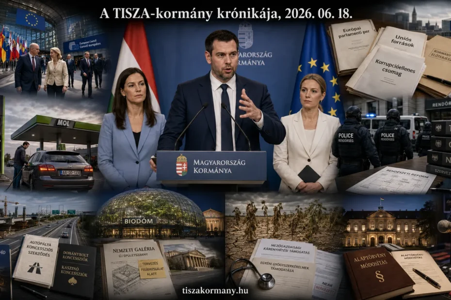 2026. június 18. csütörtök. A TISZA-kormányhoz kapcsolódó események