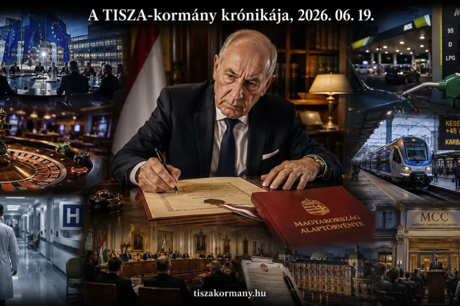 2026. június 19. péntek. A TISZA-kormányhoz kapcsolódó események