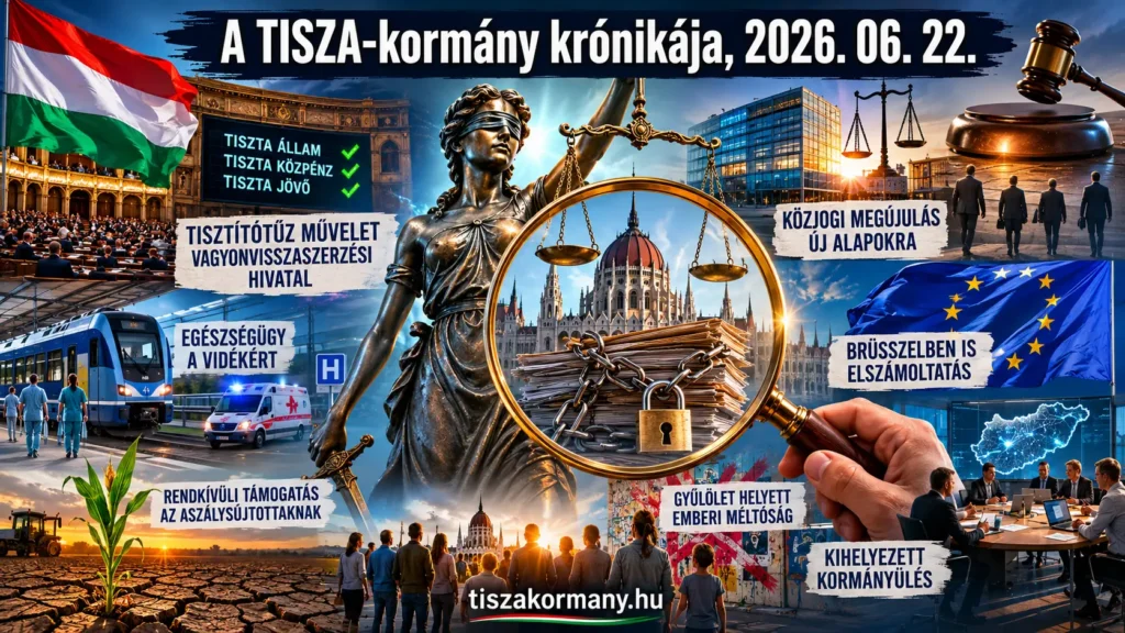 2026. június 22. hétfő. A TISZA-kormányhoz kapcsolódó események