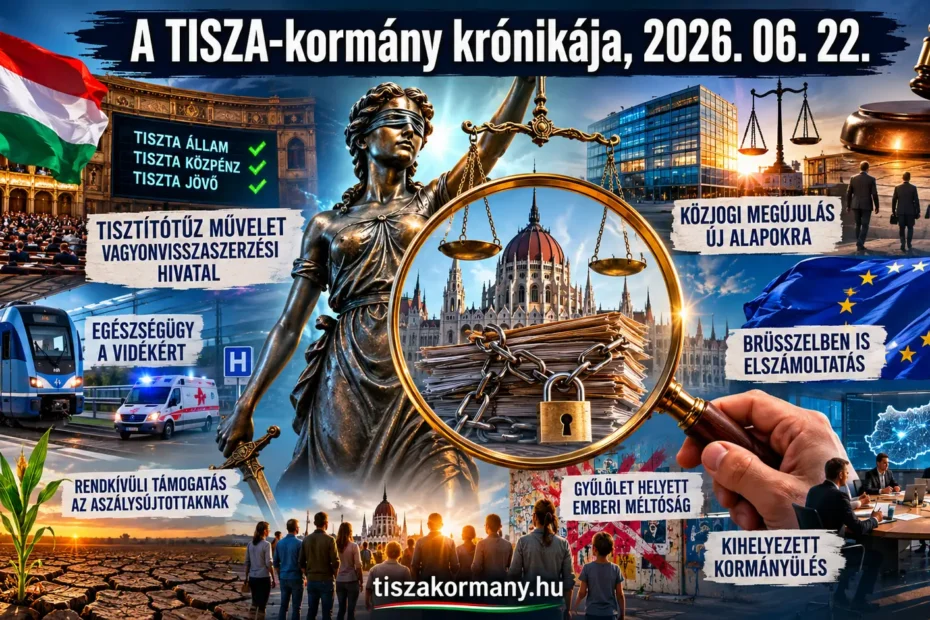 2026. június 22. hétfő. A TISZA-kormányhoz kapcsolódó események