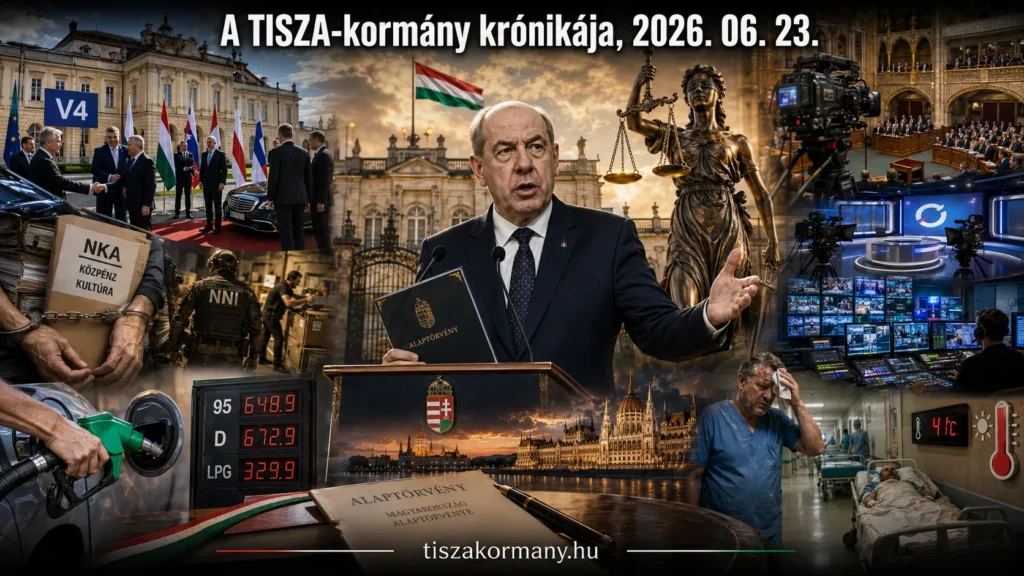 2026. június 23. kedd. A TISZA-kormányhoz kapcsolódó események