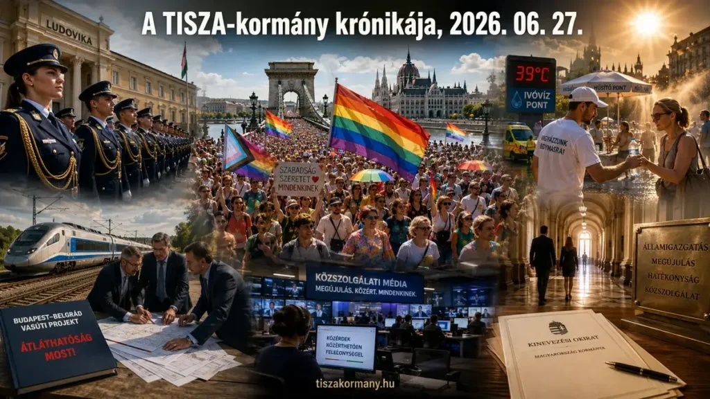 2026. június 27., szombat. A TISZA-kormányhoz kapcsolódó események