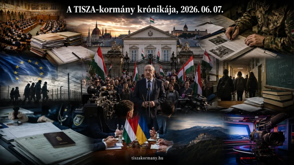 2026. június 7., vasárnap. A TISZA-kormányhoz kapcsolódó események