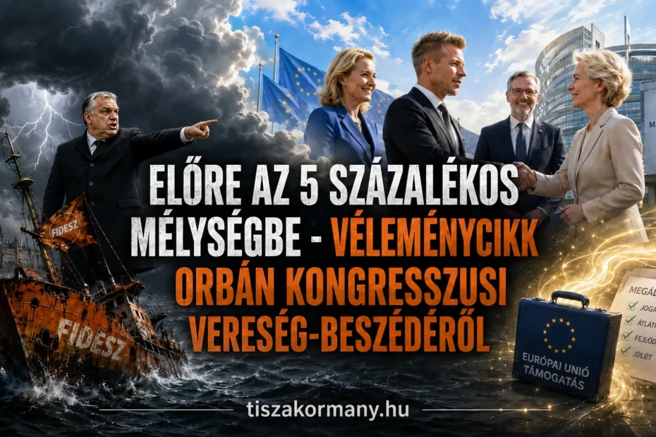 Előre az 5 százalékos Fidesz-mélységbe - véleménycikk Orbán kongresszusi vereség-beszédéről