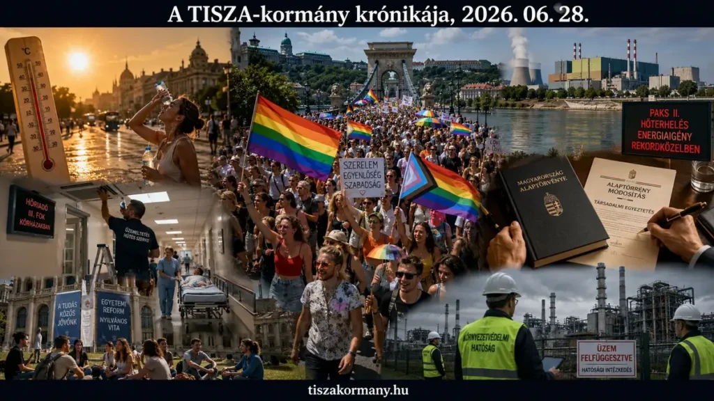 2026. június 28., vasárnap. A TISZA-kormányhoz kapcsolódó események
