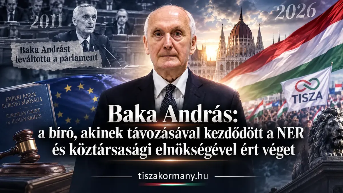Baka András: a bíró, akinek távozásával kezdődött a NER és köztársasági elnökségével ért véget